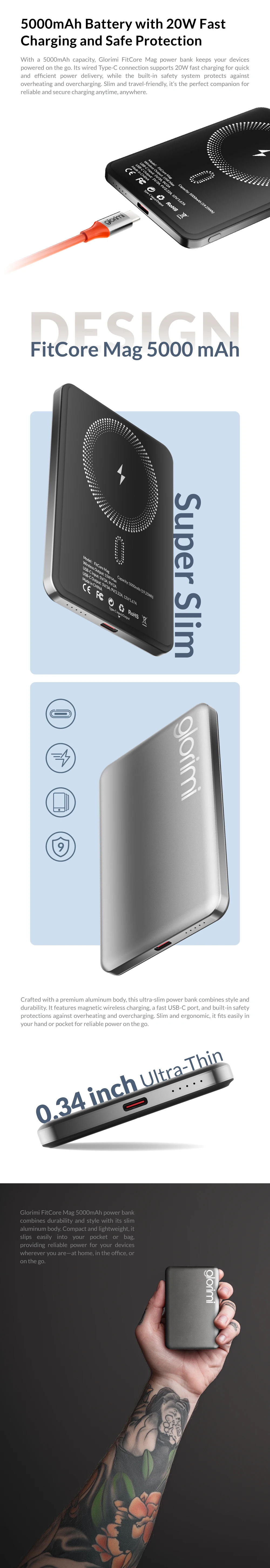 Glorimi FITCORE MAG 5000mAh