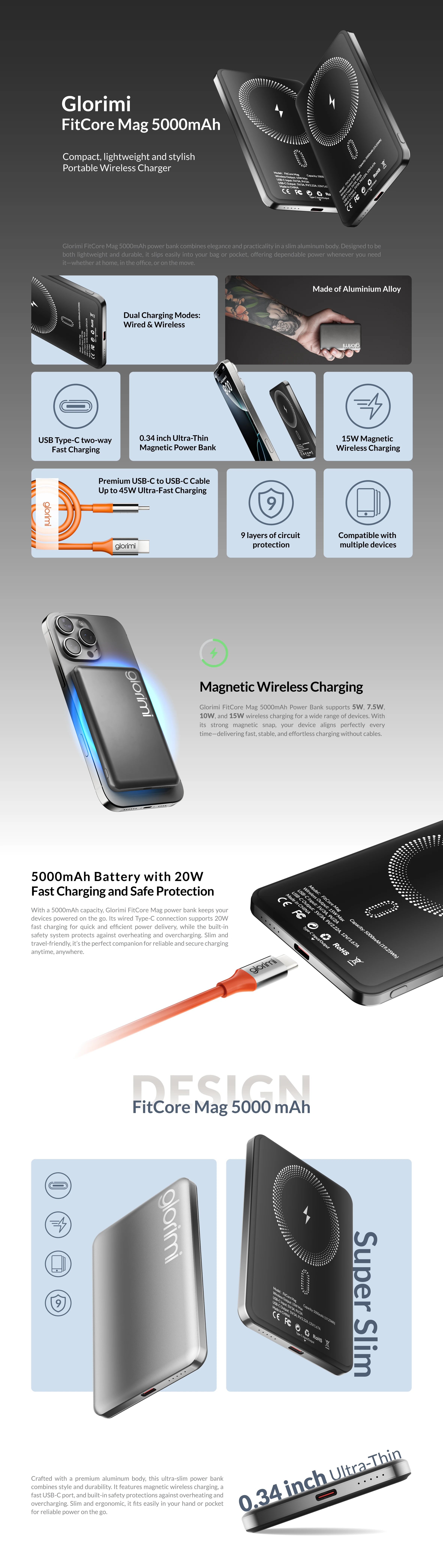 Glorimi FITCORE MAG 5000mAh