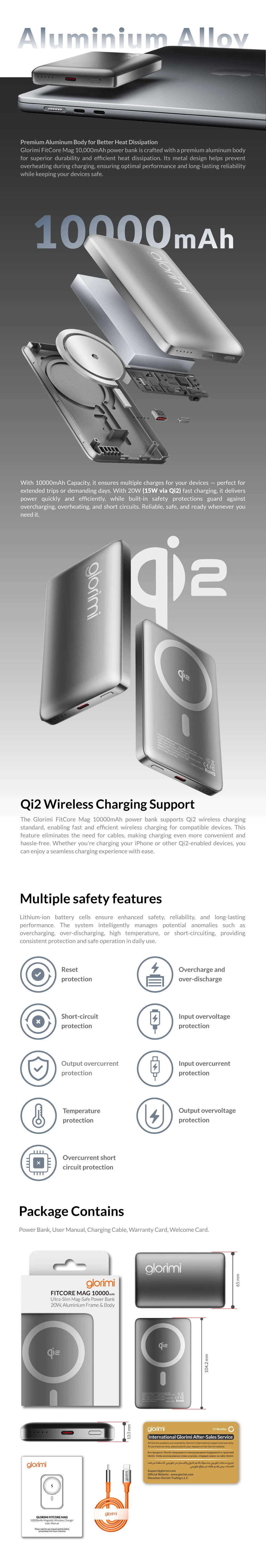 Glorimi FITCORE MAG 10000mAh Qi2