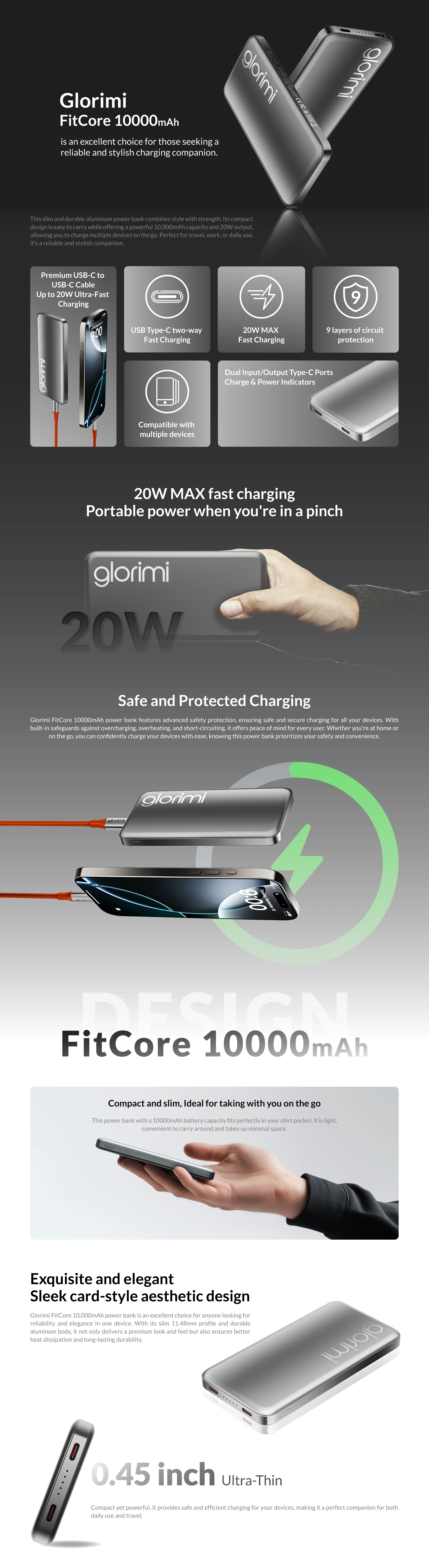 Glorimi FITCORE 10000mAh