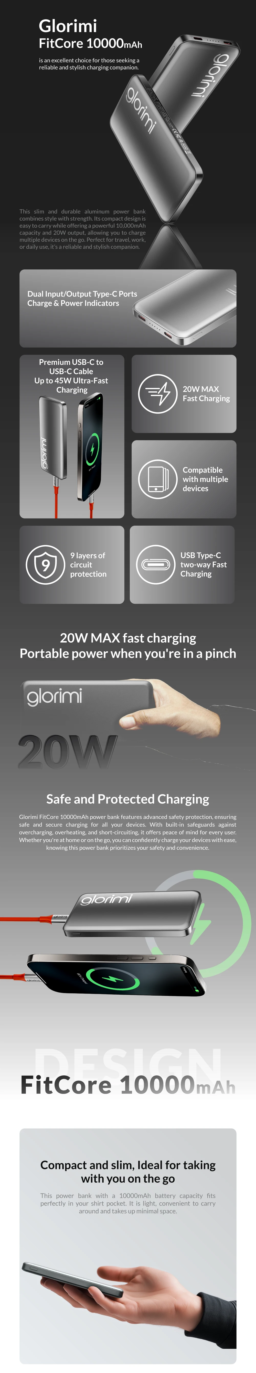 Glorimi FITCORE 10000mAh