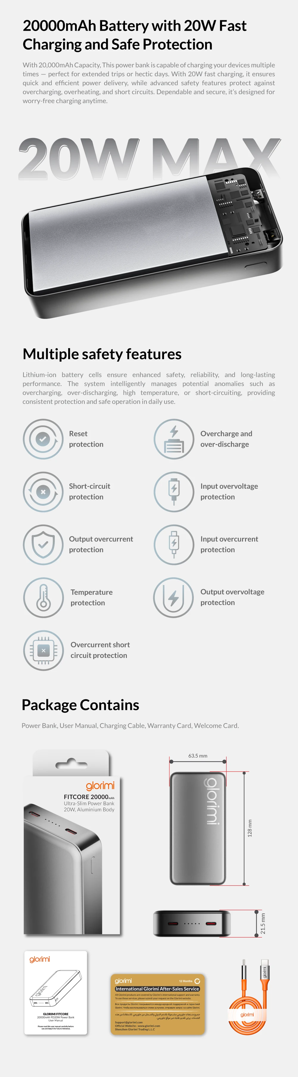 Glorimi FITCORE 20000mAh