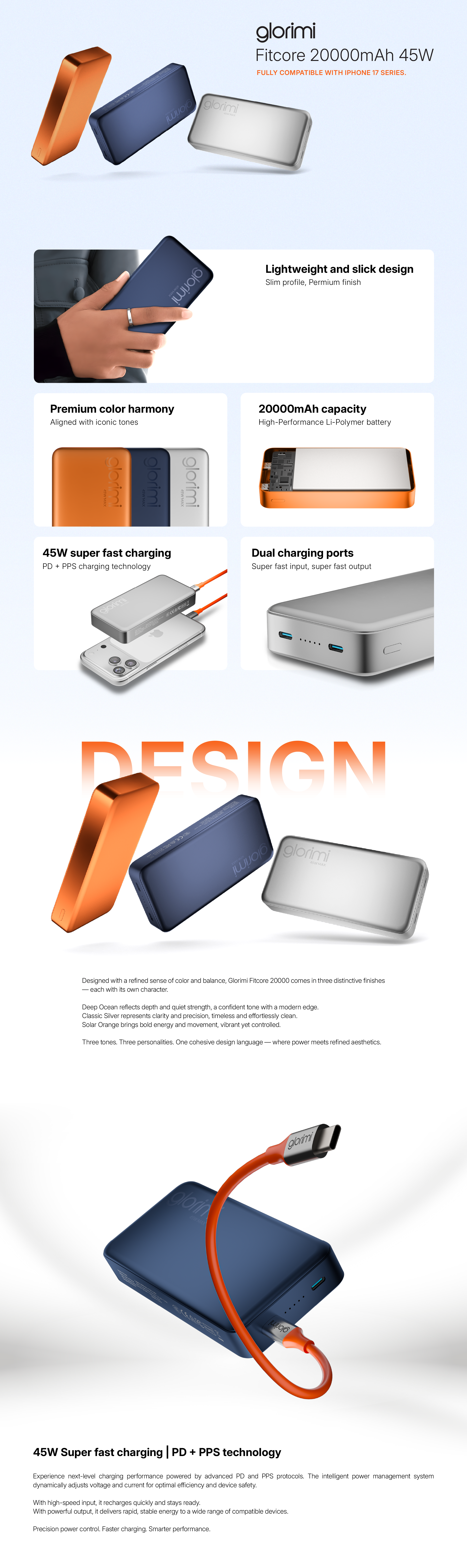 Glorimi FitCore 20000mAh 45W
