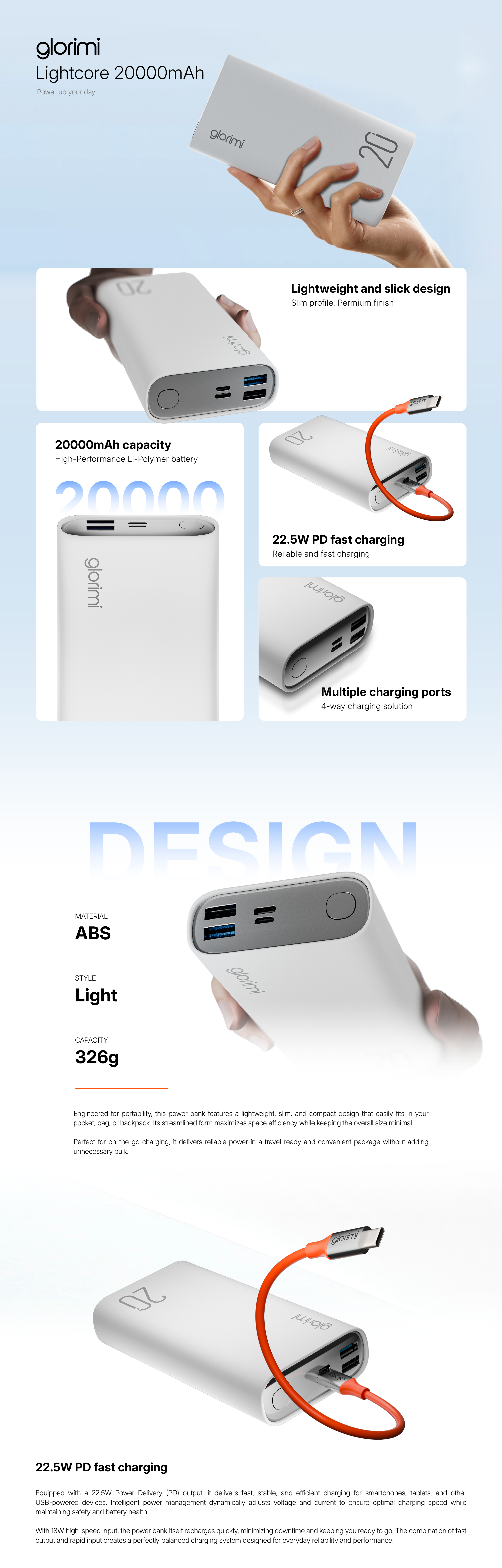 Glorimi LightCore 20000mAh