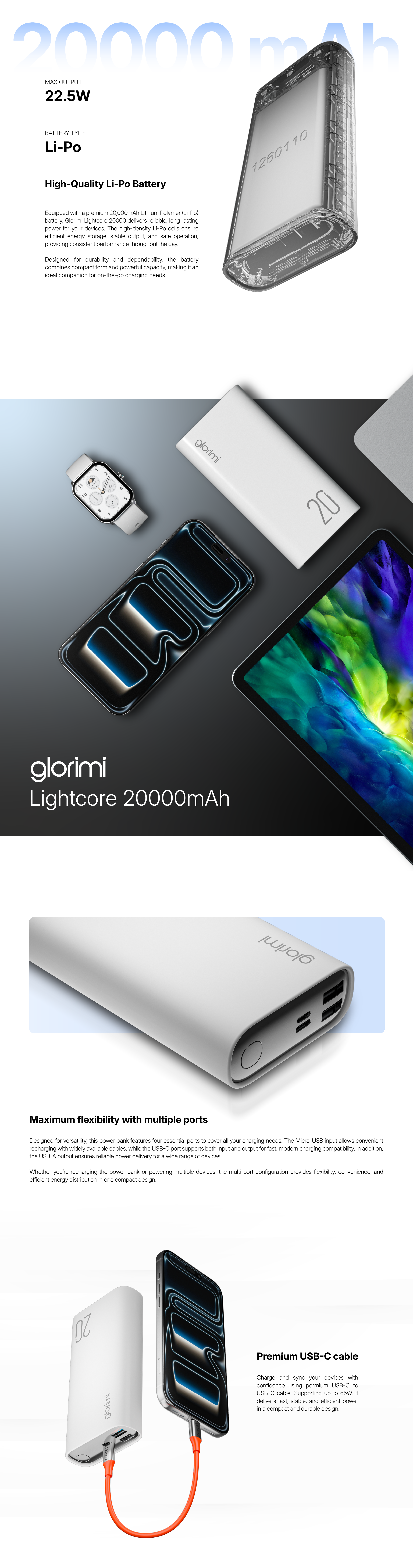 Glorimi LightCore 20000mAh