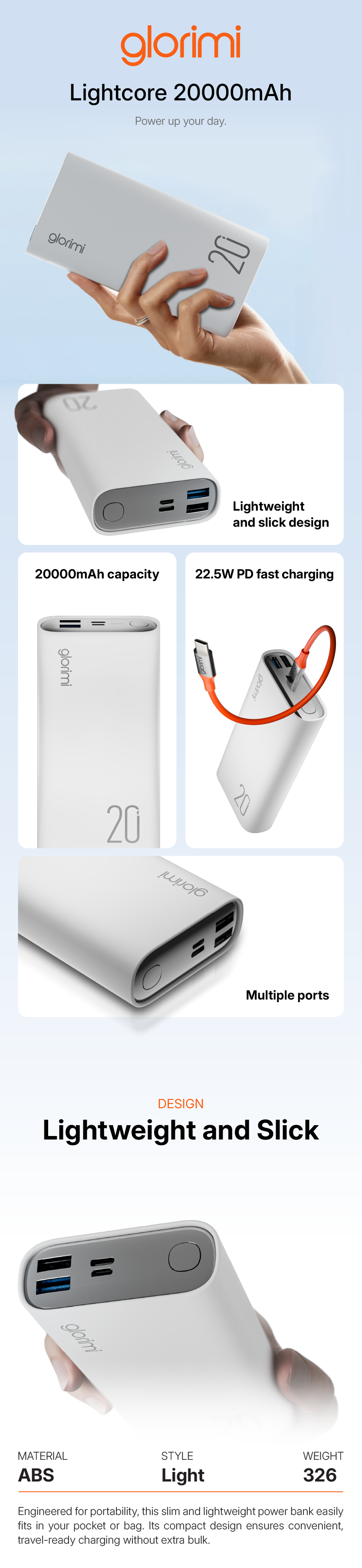 Glorimi LightCore 20000mAh