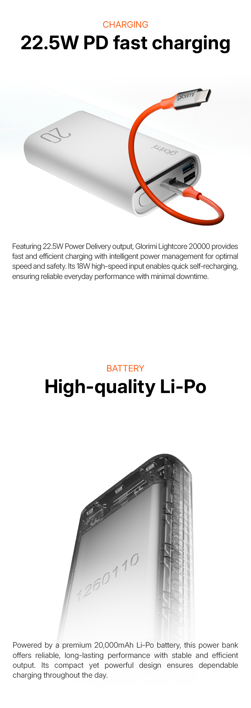 Glorimi LightCore 20000mAh