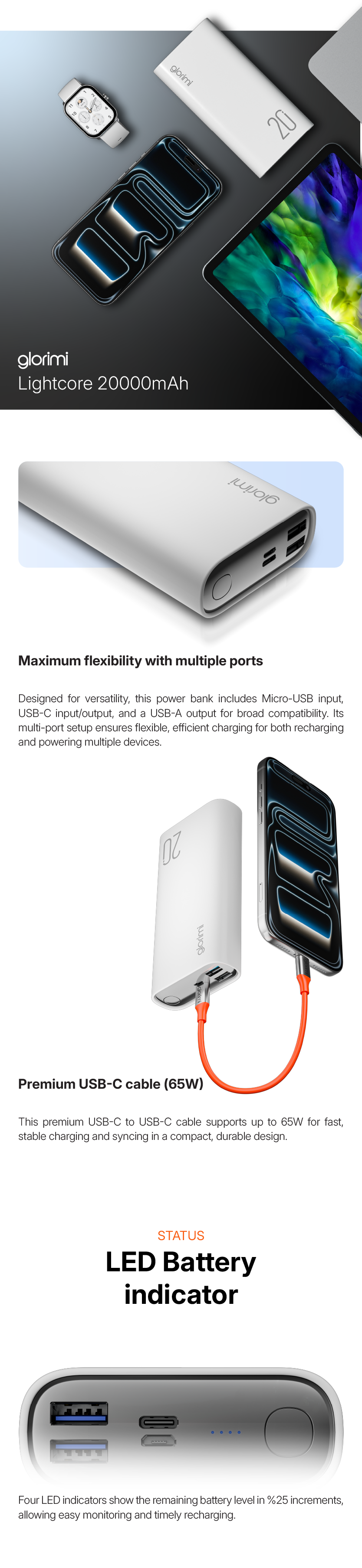 Glorimi LightCore 20000mAh