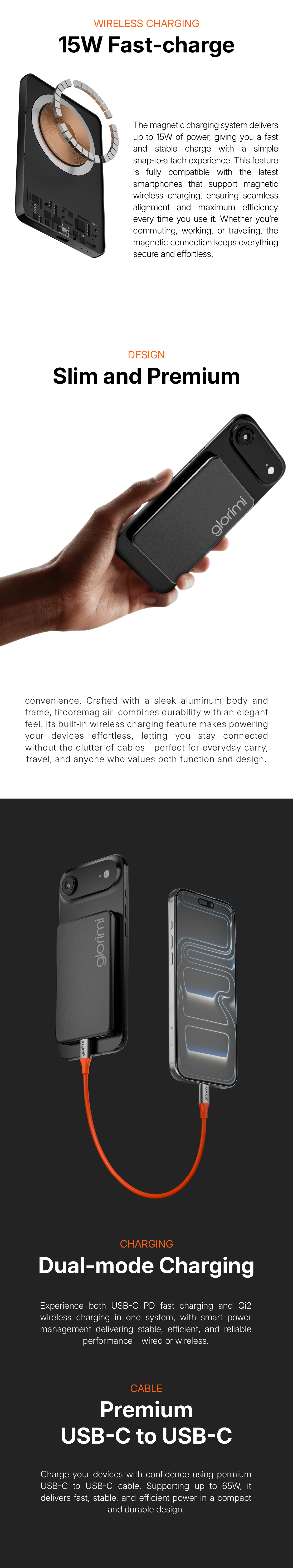 Glorimi FitCore Mag Air 5000mAh 20W